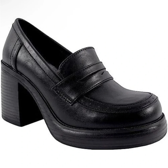 Jellypop Shoes - Jellypop Whitney | Y2K
| Heeled Loafers | NEW | Black | 7